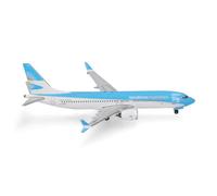 Herpa modello di aereo Aerolíneas Argentinas Boeing 737 Max 8 in scala 1:500 - modello di aereo, pezzo da collezione, miniatura deco, statuetta in metallo senza supporto