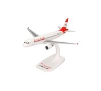 Herpa modello di aereo Airbus A320 "Austrian Airline - Ausseerland” in scala 1:200 - Snap-Fit, pezzo da collezione, miniatura deco, statuetta con supporto in plastica