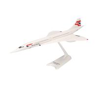 herpa modello di aereo British Airways Aérospatiale-BAC Concorde - G-BOAC, in scala 1:250 - Snap-Fit, pezzo da collezione, miniatura deco, statuetta con supporto in plastica
