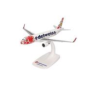 Herpa modello di aereo Edelweiss Air Airbus A320 "Help Alliance" - HB-JLT in scala 1:200 - Snap-Fit, modello di aereo, pezzo da collezione, miniatura deco, statuetta con supporto in plastica