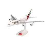 Herpa modello di aereo Emirates Airbus A380 A6-EOE in scala 1:200 - Snap-Fit, pezzo da collezione, miniatura deco, statuetta con supporto in plastica, 364 x 48 x 193 mm, Apertura alare 291 mm
