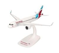 Herpa modello di aereo Eurowings Airbus A320neo - D-AENA in scala 1:200 - Snap-Fit, pezzo da collezione, miniatura deco, statuetta con supporto in plastica