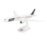 Herpa modello di aereo LOT Polish Airlines Boeing 787-9 Dreamliner" in scala 1:200 - Snap-Fit, pezzo da collezione, miniatura deco, statuetta con supporto in plastica