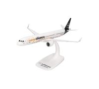 Herpa modello di aereo Lufthansa Airbus A321neo "Help Alliance" in scala 1:200 - Snap-Fit, pezzo da collezione, miniatura deco, statuetta in plastica con supporto
