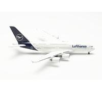 herpa modello di aereo Lufthansa Airbus A380 - D-AIMK Düsseldorf in scala 1:500 - modello di aereo, pezzo da collezione, miniatura deco, statuetta senza supporto in metallo