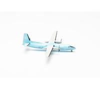 Herpa modello di aereo Maersk Air Fokker 50 - OY-MMT in scala 1:200 - modello di aereo, pezzo da collezione, miniatura deco, statuetta con supporto in metallo
