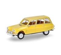 Herpa modello di auto Citroën AMI 6 Break, giallo zinco, in scala 1:87, pezzo da collezione, modello tedesco, statuetta plastica