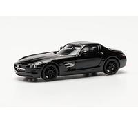 Herpa 420501-002 -1/87 Mercedes-Benz SLS AMG, Nero - Nuovo