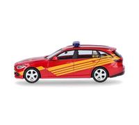 herpa Modello di auto Mercedes-Benz T-Model veicolo comando “Vigili del Fuoco”, scala 1:87, oggetto da collezione, modello tedesco, figura in plastica