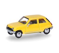 Herpa modello di auto Modellauto Renault R5, in scala 1:87, pezzo da collezione, modello tedesco, statuetta plastica, Colore: giallo