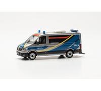 Herpa modello di auto VW Autobus Crafter con tetto piatto "Ufficio federale per la logistica e la mobilità", in scala 1:87, pezzo da collezione, modello tedesco, statuetta plastica