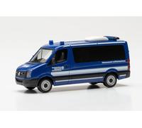 Herpa modello di auto VW Crafter bus flat roof "THW" Freising" (Bayern/Freising), in scala 1:87, pezzo da collezione, modello tedesco, statuetta plastica