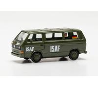 Herpa modello di auto VW T3 Bus "ISAF", in scala 1:87, pezzo da collezione, modello tedesco, statuetta plastica