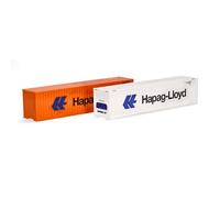 Herpa modello di camion Container-Set 2 x 40 ft."Hapag Lloyd", in scala 1:87, pezzo da collezione, modello tedesco, statuetta plastica