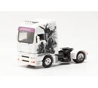 herpa modello di camion MAN TGA XXL trattore Lagoudakis 4/Zeus, fedele alla scala originale di 1:87, miniatura per diorami, modellismo, pezzo da collezione, decorazione, in plastica