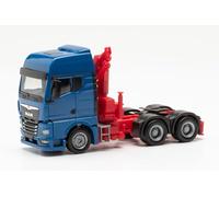 Herpa modello di camion MAN TGX GX 6x4 Trattore con gru di carico, in scala 1:87, pezzo da collezione, modello tedesco, statuetta plastica