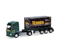 Herpa modello di camion Mercedes-Benz Actros 18 Streamspace 2.3 semirimorchio con contenitore cisterna "Rinnen", in scala 1:87, pezzo da collezione, modello tedesco, statuetta plastica