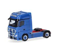 Herpa modello di camion Mercedes-Benz Actros, Gigaspace Solozugmaschine 2achs mit Lampenbügel und Rammschutz, in scala 1:87, pezzo da collezione, modello tedesco, statuetta plastica