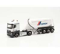 herpa Modello di camion Mercedes-Benz Actros Streamspace silo per mammelle trattore Cemex, scala 1:87, modello di camion, oggetto da collezione per modellismo, made in Germany, modello in miniatura