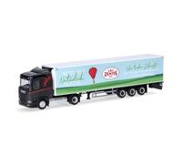 herpa modello di camion Scania CR20 ND LNG Kühlkoffer-Sattelzug Zentis (Nordrhein-Westfalen/Aachen), in scala 1:87, pezzo da collezione, modello tedesco, statuetta plastica
