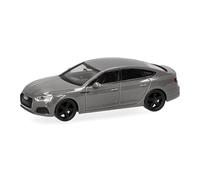Herpa modello ridotto Audi A5 Sportback, grigio Nardo, miniatura scala 1:87, pezzo da collezione, Made in Germany, modello di plastica