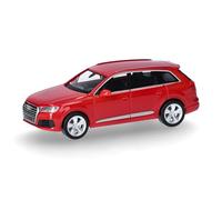 Herpa modello ridotto Audi Q7, Rosso, Miniatura scala 1:87, pezzo da collezione, Made in Germany, modello di Plastica