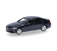 Herpa modello ridotto Mercedes-Benz berlina, Blu scuro, Miniatura scala 1:87, pezzo da collezione, Made in Germany, modello di Plastica