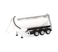 herpa Rimorchio cisterna per latte Feldbinder 35m³ a 3 assi, bianco, modello in scala 1:87, da collezione, Made in Germany, plastica