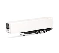 Herpa Rimorchio refrigerato Krone E-Trailer a 3 assi, bianco, modello in scala 1:87, da collezione, Made in Germany, plastica