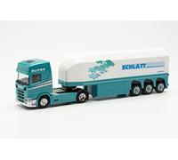 Herpa Scania CR-Sella a carica interna, Schlatt, camion in miniatura, modello piccolo da collezione, fedele ai dettagli, Multicolore, 314428