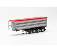 herpa Semirimorchio in acciaio, in miniatura argento in scala 1:87, da collezione, made in Germany, plastica