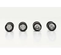 Herpa servizio ricambi, accessori per modellismo, Set di ruote cromate "Dunlop", in scala 1:87, kit di modellismo, in plastica