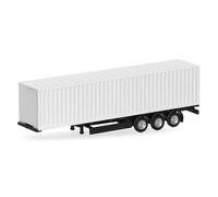 herpa Servizio ricambi, scala N (1:160), semirimorchio 3 assi container 40ft, 2 pezzi, modello in miniatura, in plastica