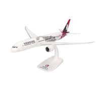 herpa Snap-Fit Aereo Hawaiian Airlines Boeing 787-9 Dreamliner - N781HA Kapuahi, scala 1:200, da collezione, con base, plastica