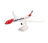 Herpa Snap-Fit modellino aereo Edelweiss Air Airbus A350-900 - HB-IHF "Piz Bernina", miniatura in scala 1:200, pezzo da collezione, modello con base, plastica