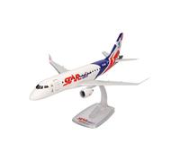herpa Snap-Fit modellino aereo Star Air Embraer E175, miniatura in scala 1:100, pezzo da collezione, modello con supporto, plastica