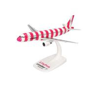 Herpa Snap-Fit modello di aereo Condor Airbus A320 "FlyPink Plane", in scala 1:200, modello di aereo, pezzo da collezione, miniatura deco, statuetta con supporto in plastica