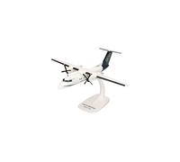 herpa Modellino aereo Snap-Fit Olympic Air DHC-8-100, miniatura scala 1:100, pezzo da collezione, modello con supporto, plastica