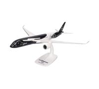 Herpa SnapFit Modellino Aereo Lufthansa Airbus A350-900 100anni scala 1:200 | Miniatura da assemblare senza colla ne verniciatura, pezzo da collezione per adulti dai 14 anni, con base, plastica