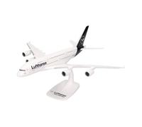 Herpa SnapFit Modellino Aereo Lufthansa Airbus A380, scala 1:250 | Miniatura da assemblare senza colla ne verniciatura, pezzo da collezione per adulti dai 14 anni, con base, plastica