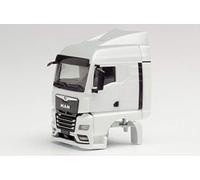 Herpa- Uomo Man TGX GM-Servizio di Ricambio per Cabina del conducente con deflettore Antivento e Rivestimento del Telaio, Colore Bianco, 085151