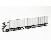 Herpa 315302 - 1/87 Volvo Fh Gl. 2020 Schwedencombi, Bianco - Nuovo