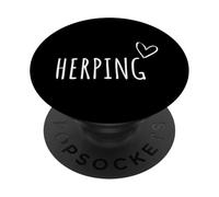 Herping Rettile Caccia Anfibi Biologia Uomini Donne Bambini PopSockets PopGrip Adesivo
