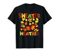 Herr Dame Kind Spruch Maglione Meteo Blätter Design Bäume Maglietta