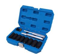 Herramienta de eliminación de tuercas de toma de corriente: kit de extractor de pernos de impacto de accionamiento de 1/2 pulgadas para eliminar pernos dañados, congelados,