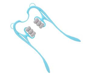 Herramienta de masaje con rodillo para el cuello, apertura ajustable, agarre ergonómico, de mano, para hombros, músculos de la espalda, codos, cuerpo, piernas, viajes en casa, de tensión, reduc