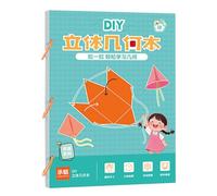 Herramientas De Aprendizaje De Geometría - Libro De Aprendizaje De Geometría 3D Con Cuerda Para Tirar | Materiales Educativos De Enseñanza Para Educación En El Hogar Aula Niños Niñas -29.7x21cm