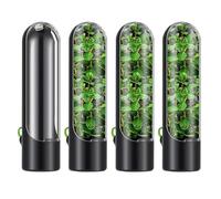 Herrb - 4 contenitori ermetici per coriandoli, contenitori ermetici per foglie, multiuso, per conservare verdure, coriandolo, basilico, menta, prezzemolo, sedano, cucina, frigorifero, dispensa