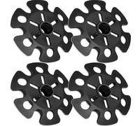 Herreicer Cestino per bastoncini da trekking - professionali protezione per tutti i bastoncini da trekking Cestino da Sci con Fango di Neve (Nero, 4PCS)