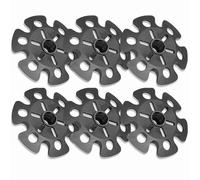 Herreicer Cestino per bastoncini da trekking - professionali protezione per tutti i bastoncini da trekking Cestino da Sci con Fango di Neve (Nero, 6PCS)